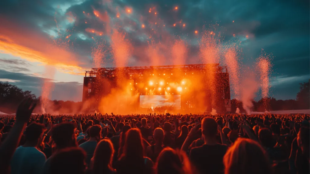 An open-air concert at Tempelhof’s grounds