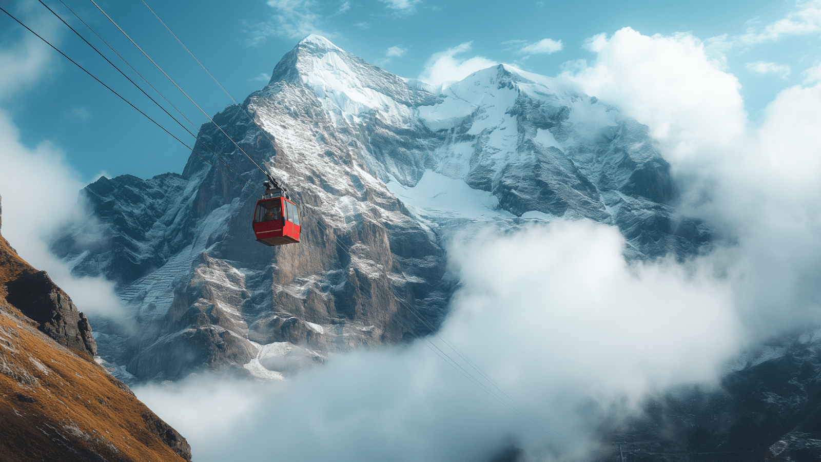 A cable car ride to Schilthorn