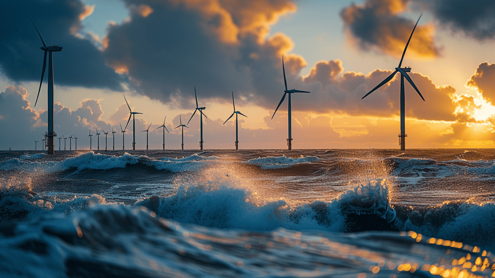 Wind farms in the North Sea