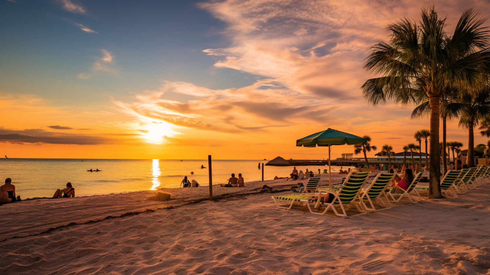The serene beach sunset in Sarasota, Florida, inviting relaxation and illustrating why it's listed as one of the best cities to live in the USA.