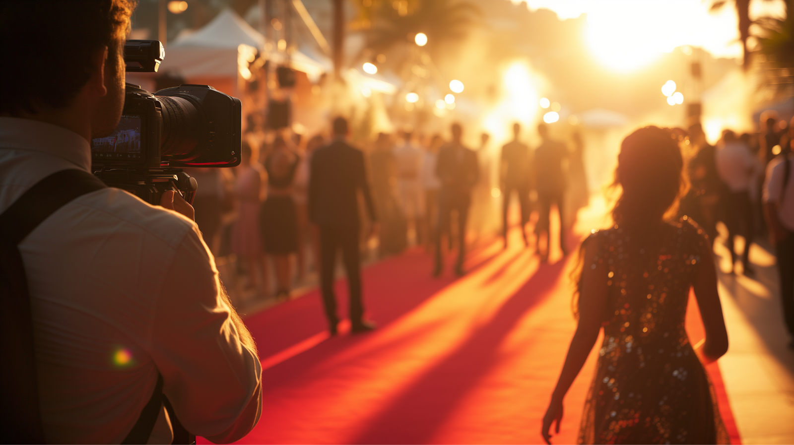 Bustling streets of Cannes during the Film Festival.