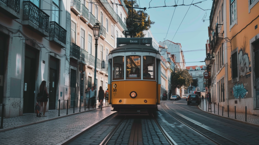 The famous Tram 28 in Lisbon