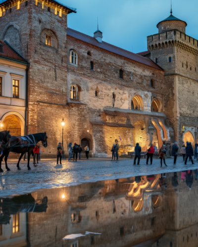 Medieval architecture in Krakow.