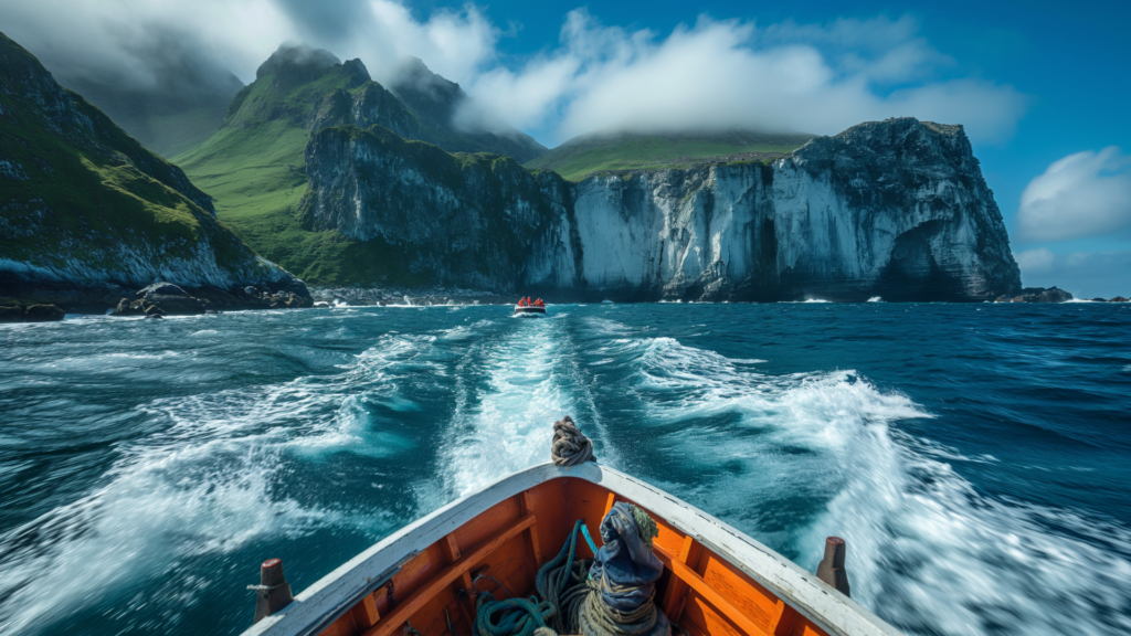 The only way to go to Tristan da Cunha is by sea.