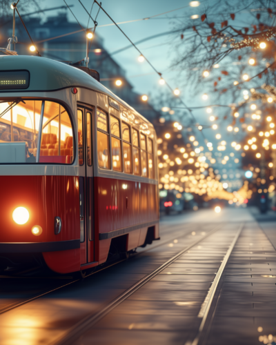 A View Outside of the Trolleybus Ride.