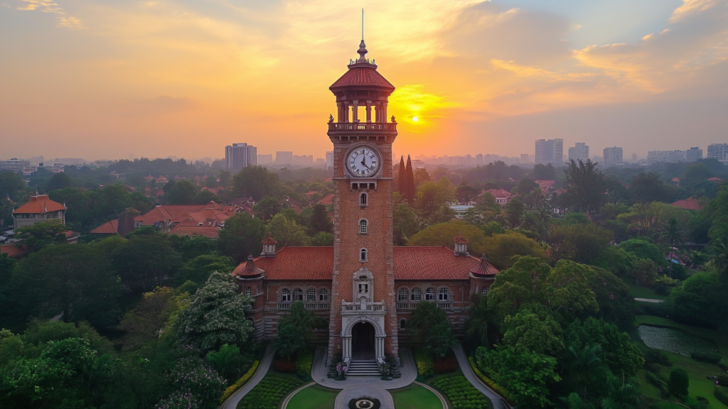 A view of the Old Clock Tower in the heart of North Macedonia