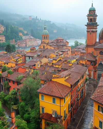 Some of the vibrant buildings that you can see in Bologna