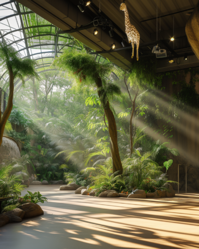 View inside the Vienna's Tiergarten Schönbrunn Zoo.