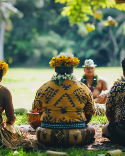 Ava ceremony in progress: A sip of tradition in Samoan culture.