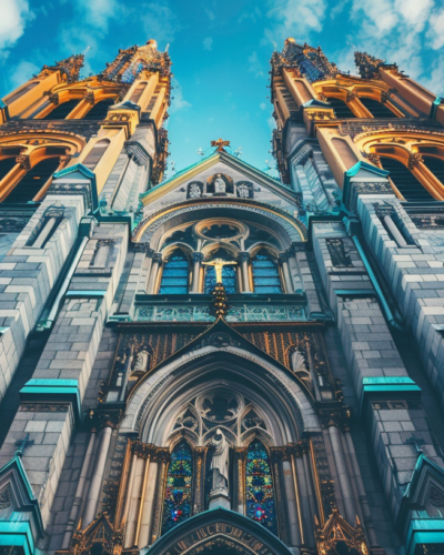 Gothic grandeur of Notre-Dame Basilica in Old Montreal.