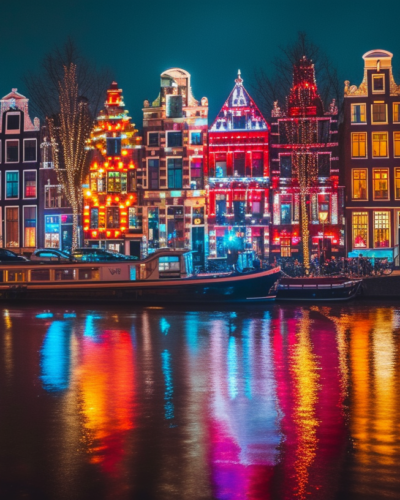 Amsterdam at the Light Festival.