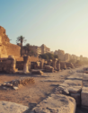 The ancient ruins of Alexandria, where history meets the horizon.
