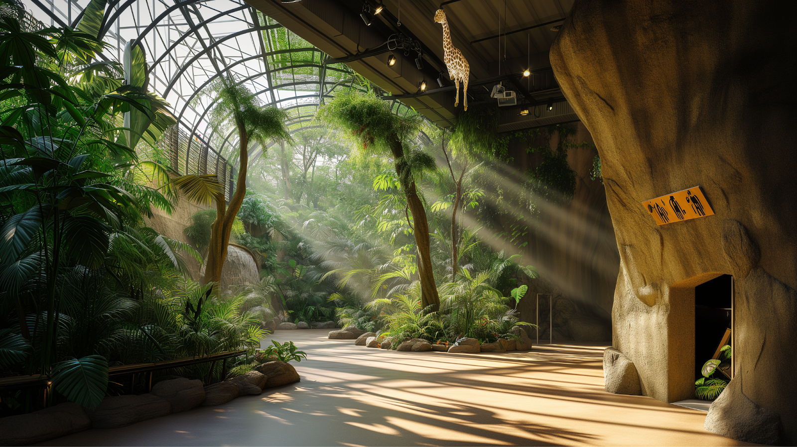 View inside the Vienna's Tiergarten Schönbrunn Zoo.