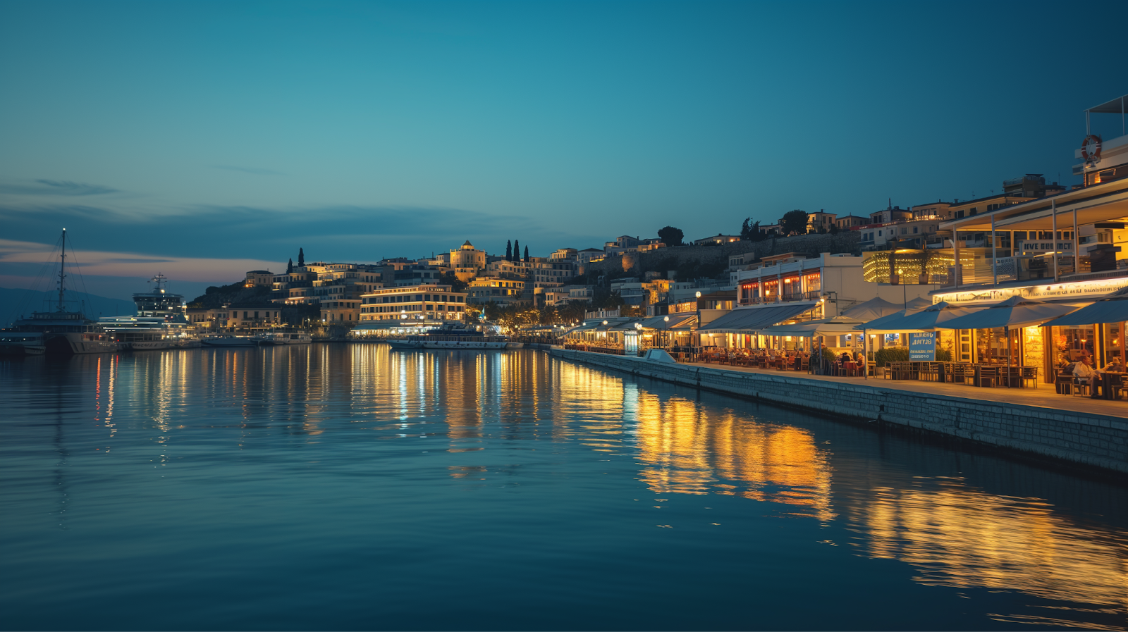 Seaside View of Piraeus Port of Athens.