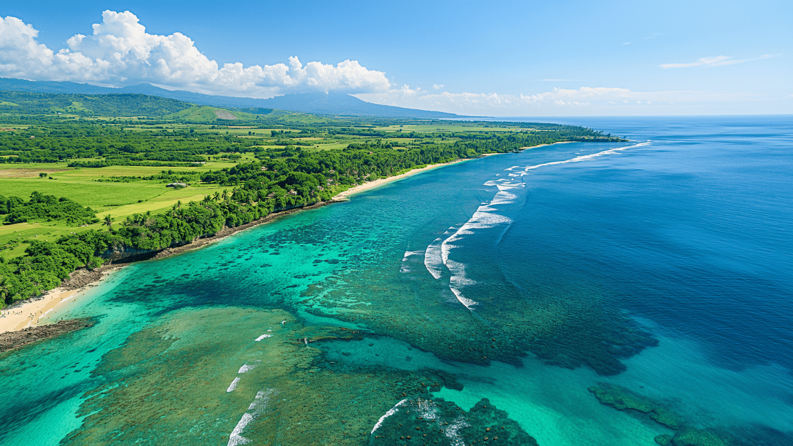 Aerial view of lush coastline with iconic beaches in Asia for nature lovers