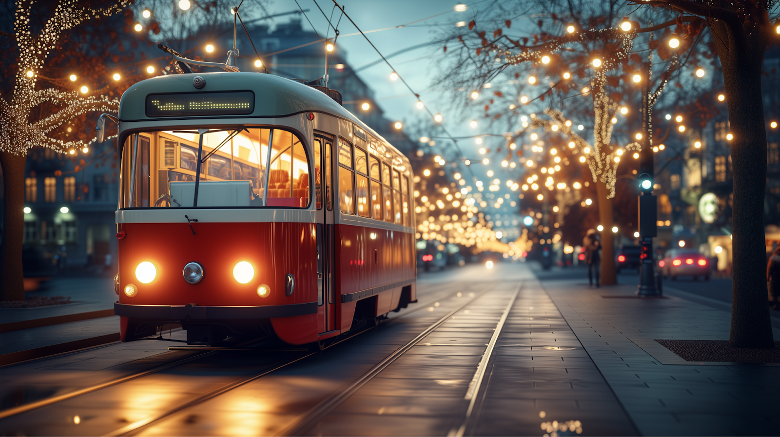 A View Outside of the Trolleybus Ride.