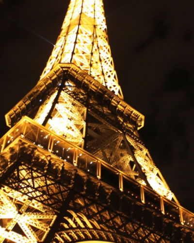 low angle shot of Eiffel Tower