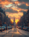 The streets of Dublin, bustling with energy and culture.