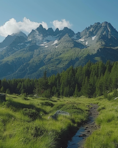 A man exploring the trails around Vanoise National Park in Courchevel
