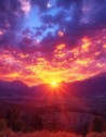 Sunset over the Rocky Mountains, Colorado
